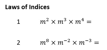 Practise Laws of Indices